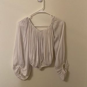 Forever 21 white balloon shirt size small